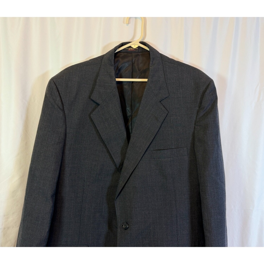 Vintage Mens Thomas Dent Sport Coat - Check Measurements poss size 40, Dark Gray